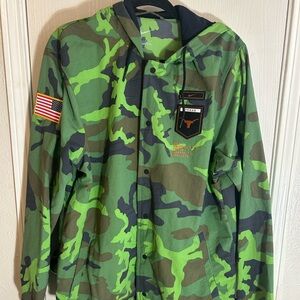 Nike Green Camo Jacket with Texas Patch